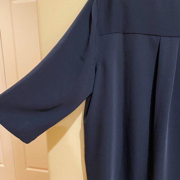 J.Jill Women's Wearever Collection Navy Blue Pullover Blouse Size L - Picture 4 of 7